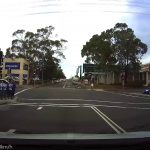 Traffic lights turning yellow