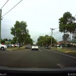 Car stopping to avoid blocking an intersection