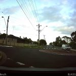 Driving through a roundabout
